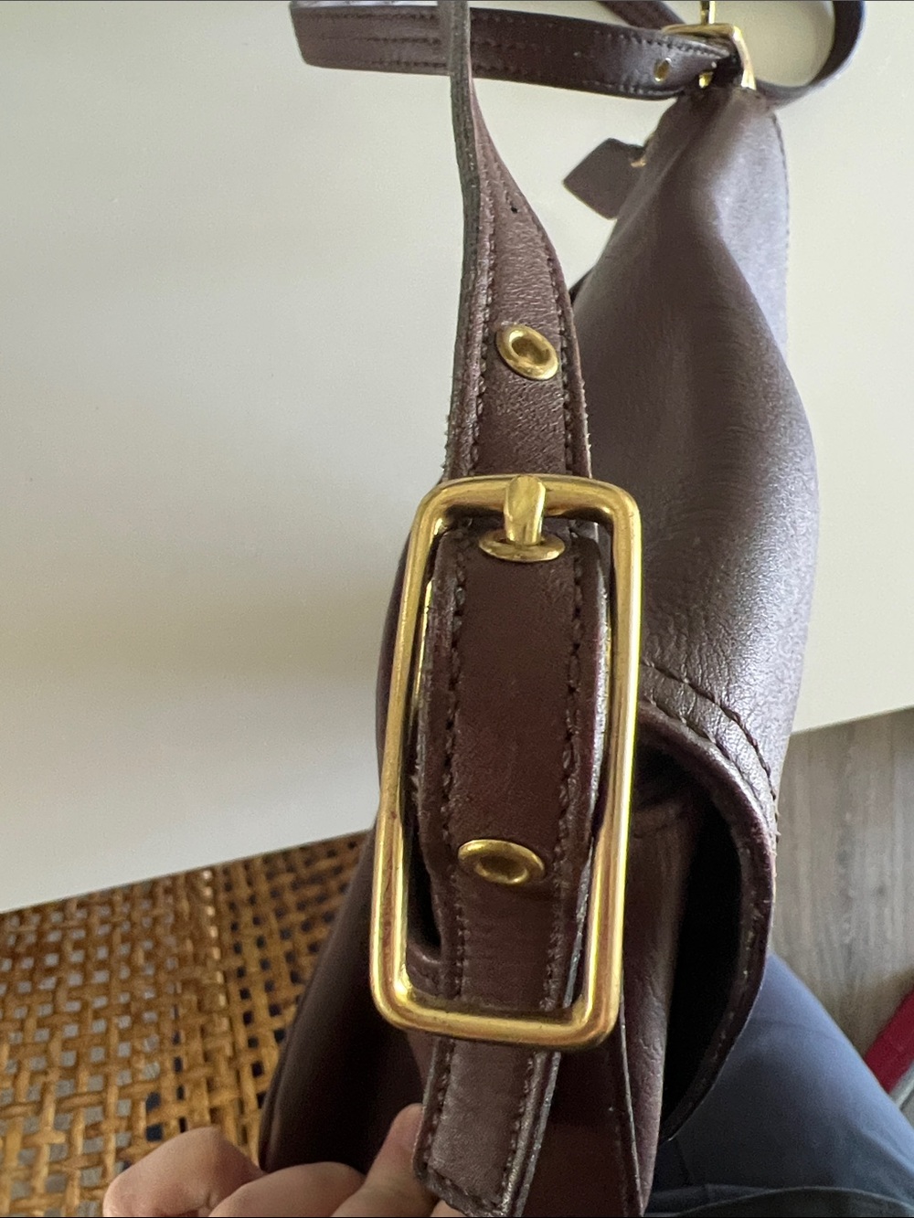 Vintage Coach Brown Leather Flap Crossbody Bag Monterey Flap - Picture 6 of 11